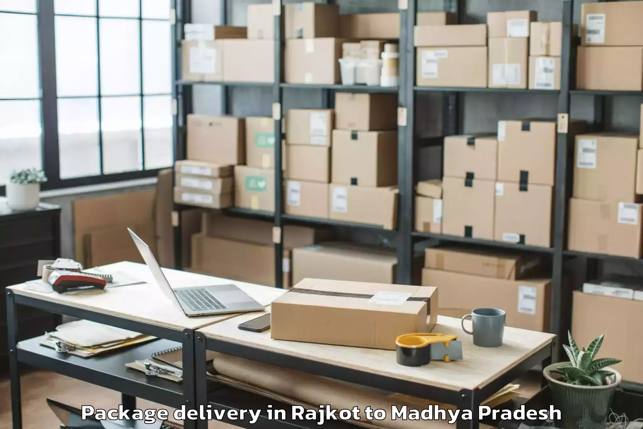 Top Rajkot to Abhilashi University Satna Package Delivery Available